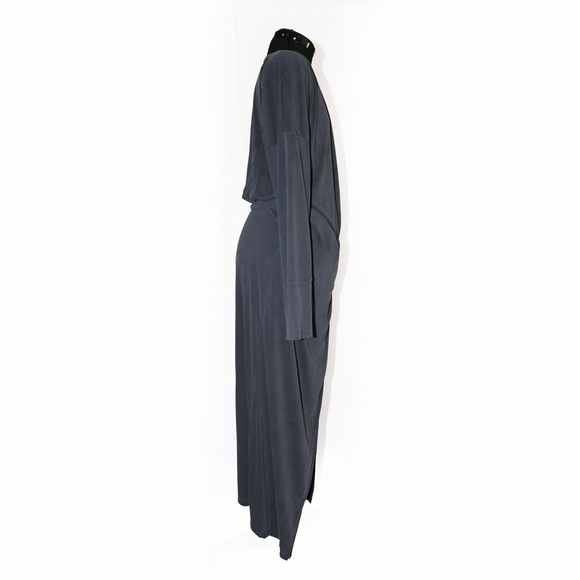 Free People Charcoal Riley Cupra Wrap Maxi Dress - Picture 4 of 7